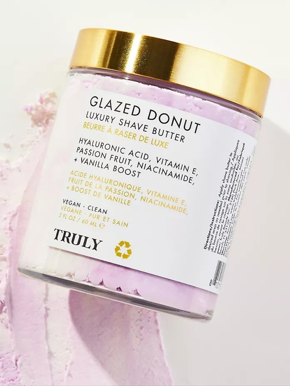 TRULY Glazed Donut Luxury Whipped Shave Butter, 2 fl oz. NEW